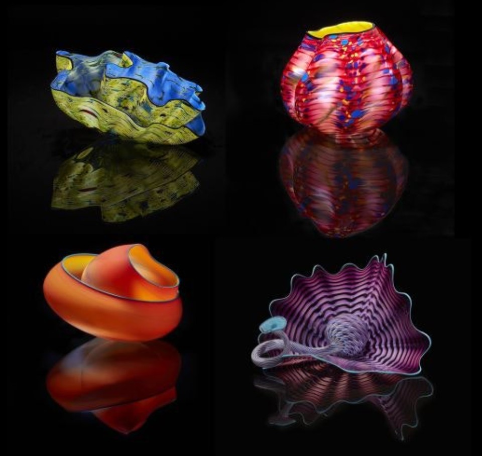 Dale Chihuly glass pieces