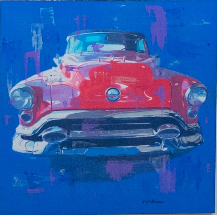Rocket Olds Mixed Media on Canvas 36" x 36" 2019