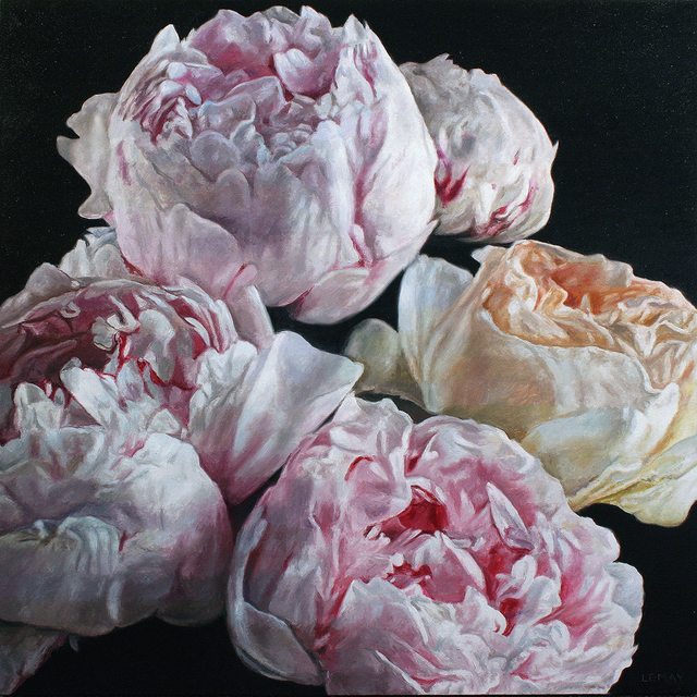 Peonies II Oil on Canvas 36" x 48" 2020